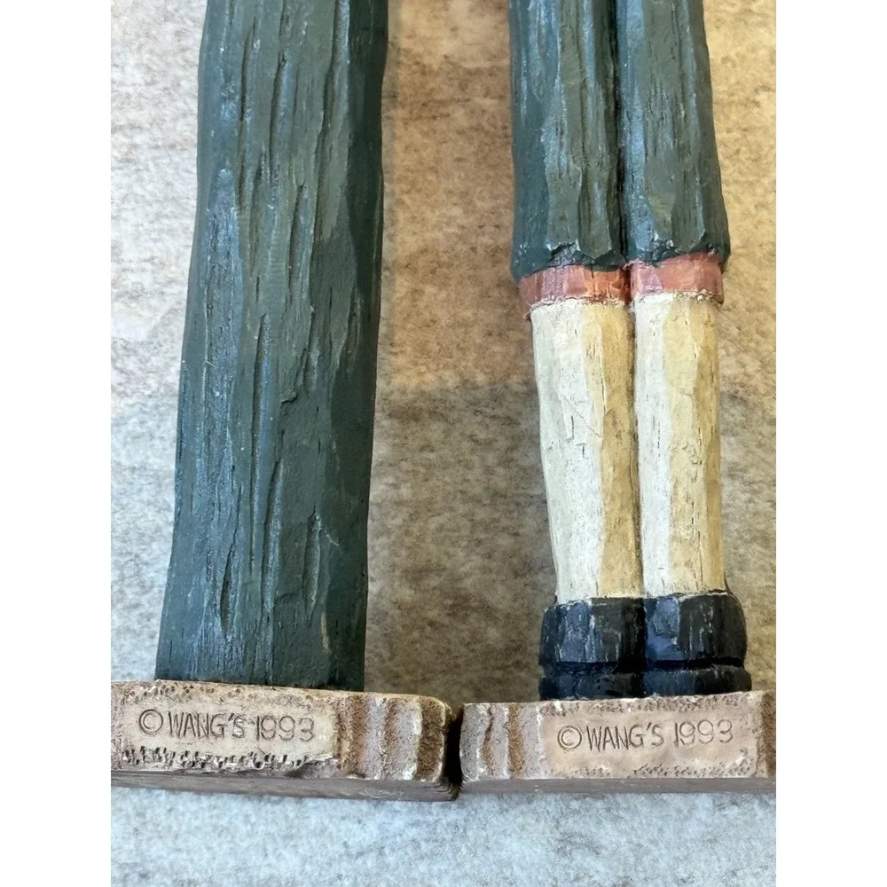 Vintage‎ 1993 Wang Thanksgiving Pilgrim Man Woman Couple Pencil Figures